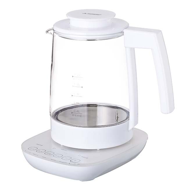 Electric Kettle 1.2L Electric Milk Modulator Glass Water Kettle Multy-Use Cordless Digital Kettle