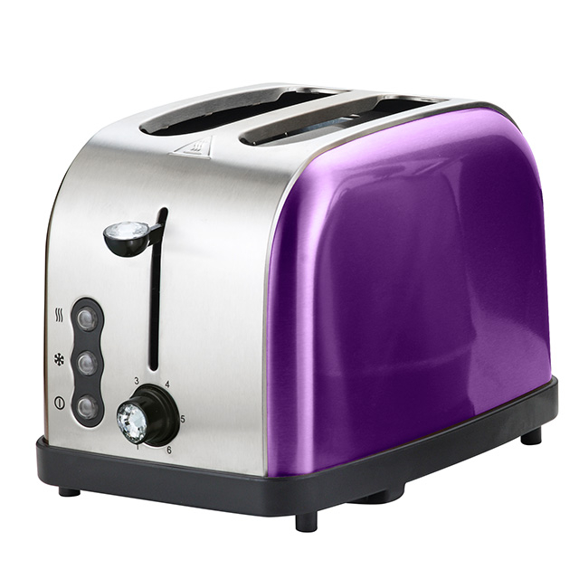 2-Slice Toaster Stainless Steel Toaster with 6 Bread Shade Setting Wide Slot