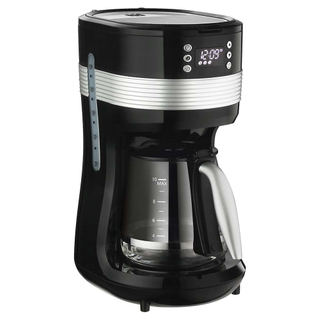 YK-C08 10-Cup Programmable LED display drip coffee maker with glass carafe 