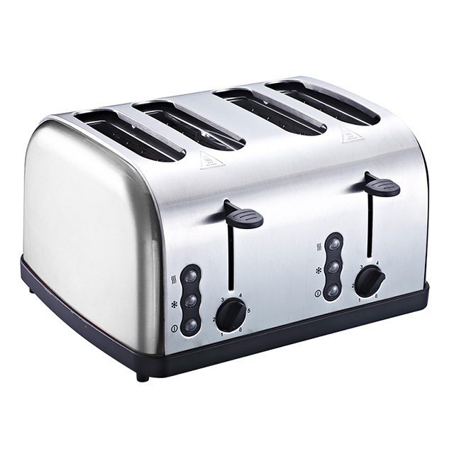 4-Slice Toaster Stainless Steel Toaster with 6 Bread Shade Setting Wide Slot